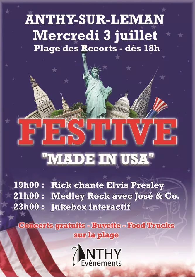 Festive "Made in USA" à Anthy le 3 juillet