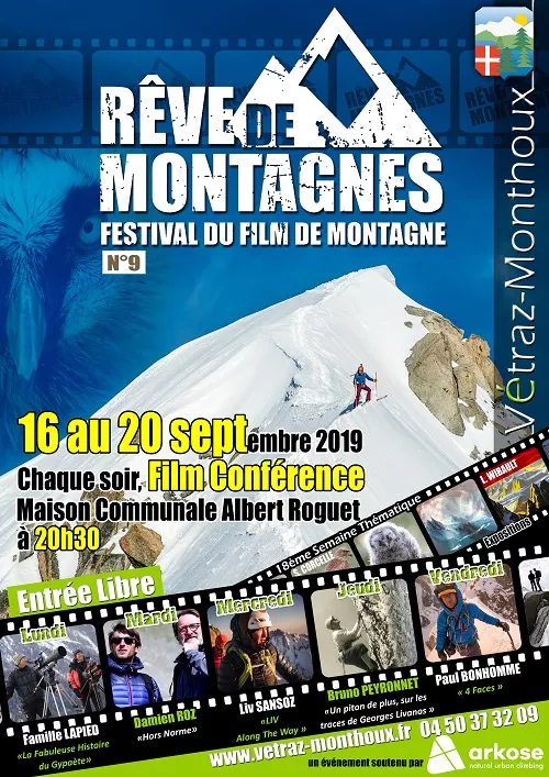 Vétraz-Monthoux - 9ème Festival des films de montagne "REVE DE MONTAGNES"