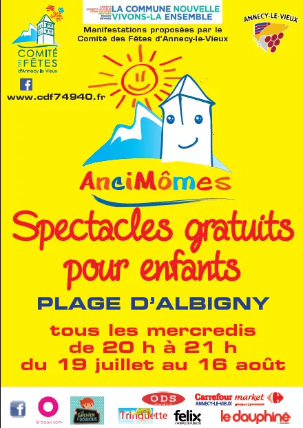 ANCIMOMES - Spectacle gratuits pour enfants à Annecy-le-Vieux