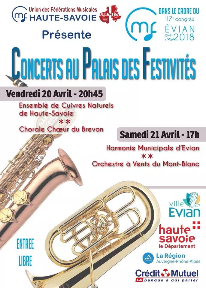 Evian - concerts au Palais des Festivités