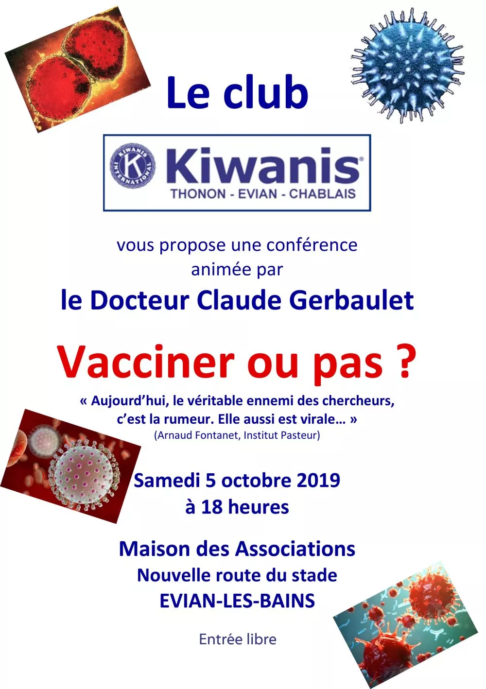 Evian - conférence - "Vacciner ou pas ?"
