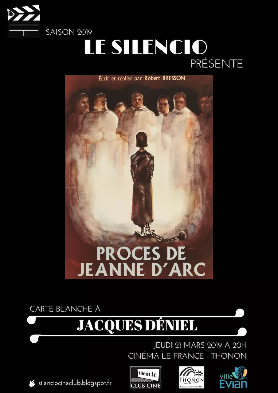 Thonon - projection du film "Le Procès de Jeanne d'Arc", de Robert Bresson