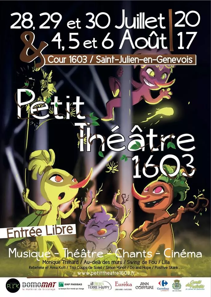 PARTENAIRE - Festival Le Petit Théâtre 1603 à St Julien-en-Genevois