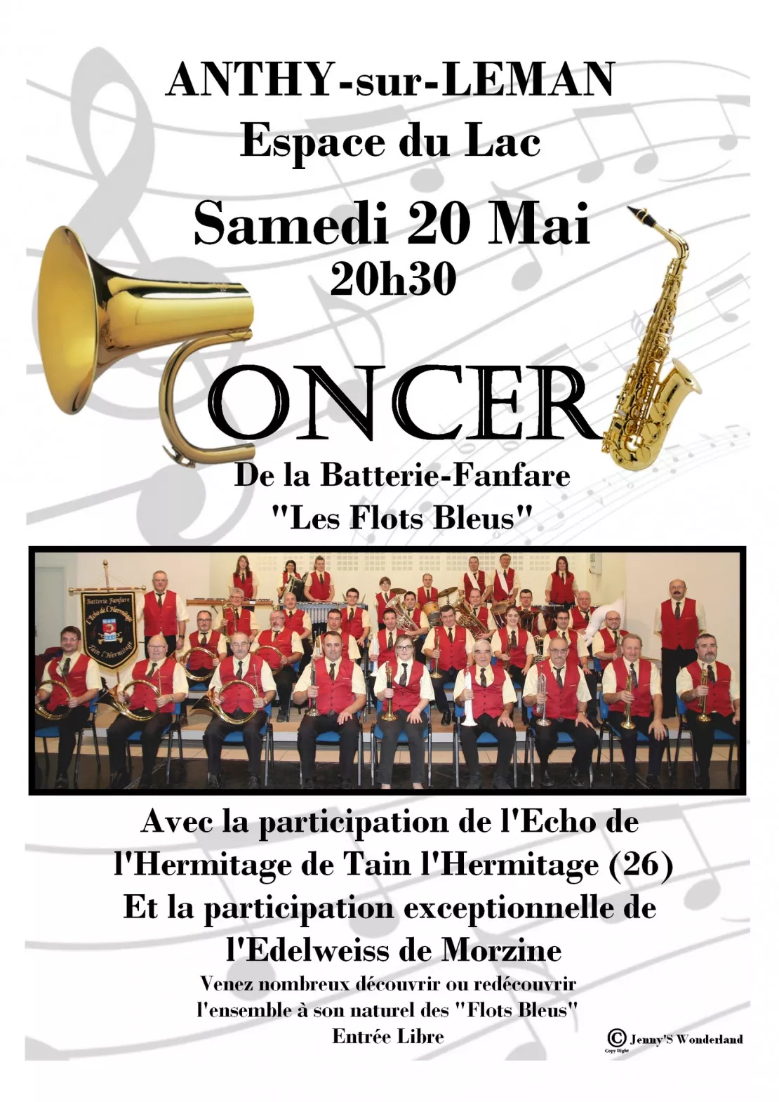 Concert de la batterie-fanfare "Les Flots Bleus" à Anthy-sur-Léman