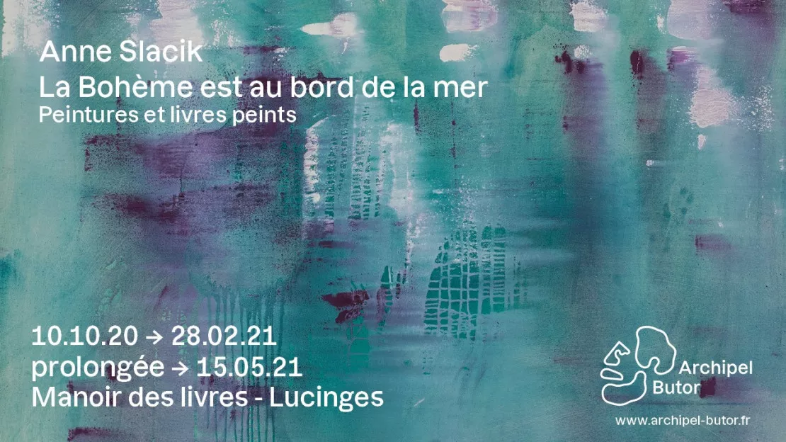 Lucinges - exposition : Anne Slacik, La Bohème est au bord de la mer, peintures et livres peints