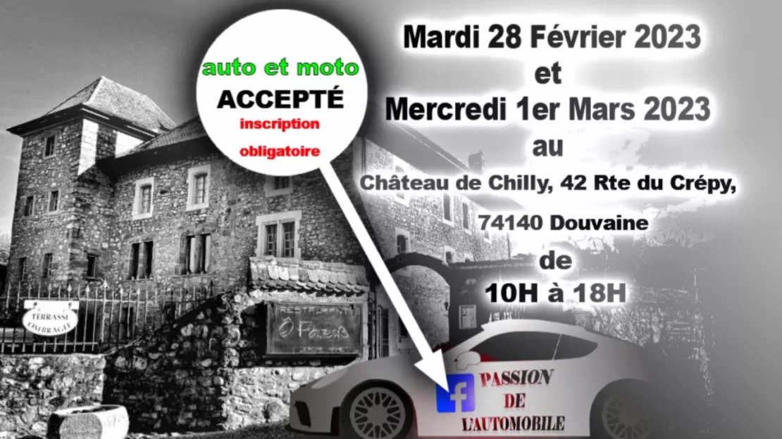Douvaine - rassemblement  automobile au Château de Chilly