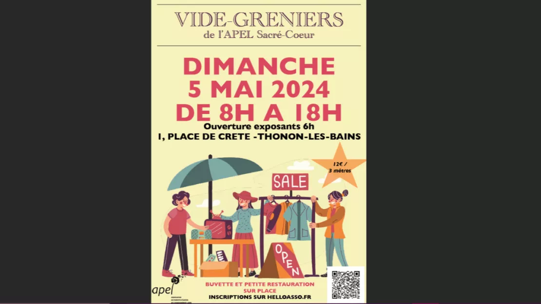 Vide-Greniers du Sacré-Coeur Thonon le 5 mai