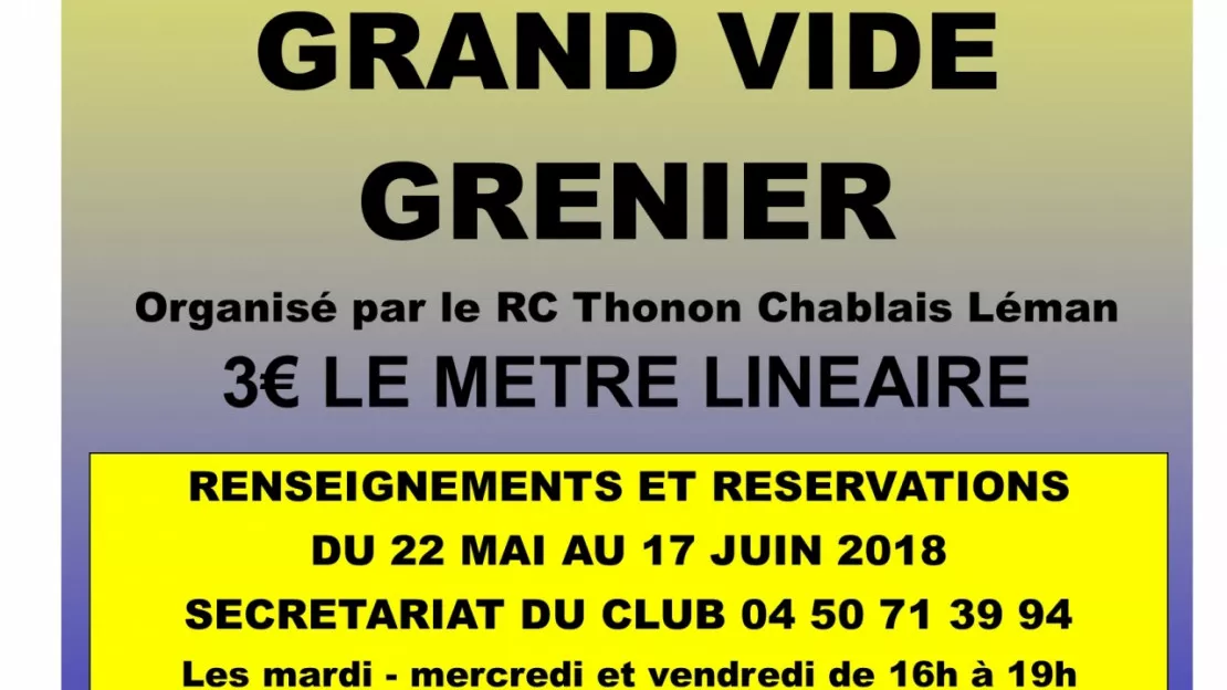 Thonon - grand vide-grenier du Rugby-Club Thonon Chablais Léman
