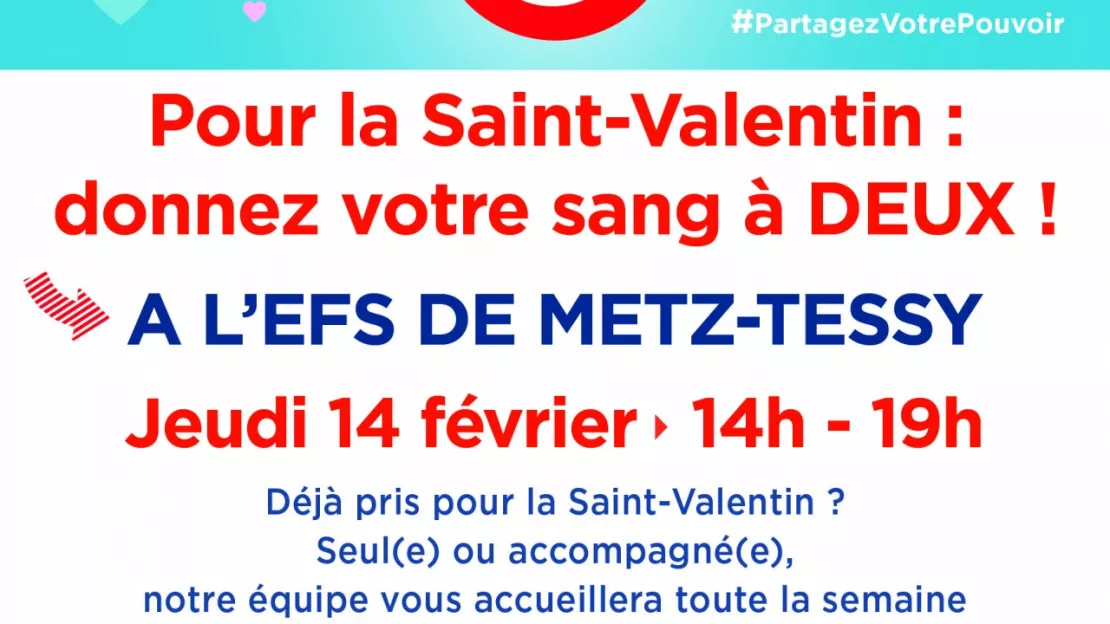 Metz-Tessy - don de sang pour la Saint Valentin