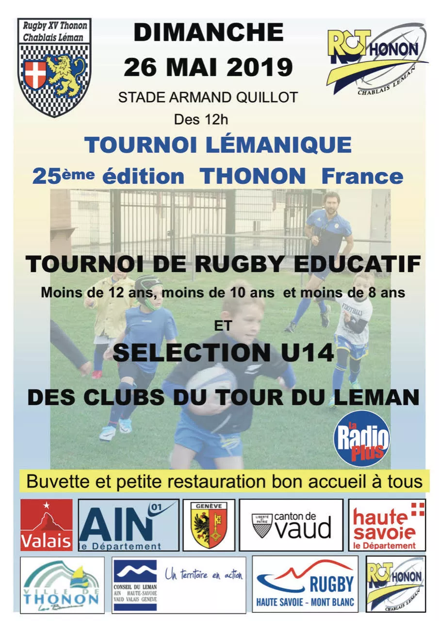 PARTENAIRE - Thonon : 25ème tournoi lémanique du Rugby-Club Thonon Chablais Léman