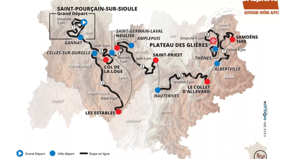 Le Critérium du Dauphiné s’achèvera en Pays de Savoie cette année