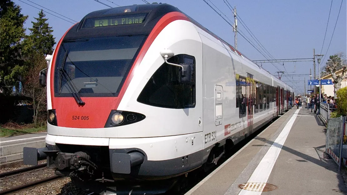 Trafic ferroviaire perturbé entre Genève et Nyon lundi matin