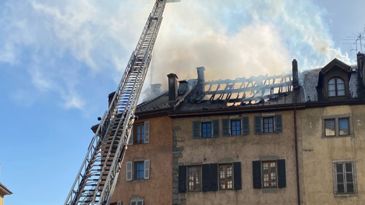 Annecy: un nouvel incendie dans la vieille-ville Annecy: un nouvel incendie dans la vieille-ville