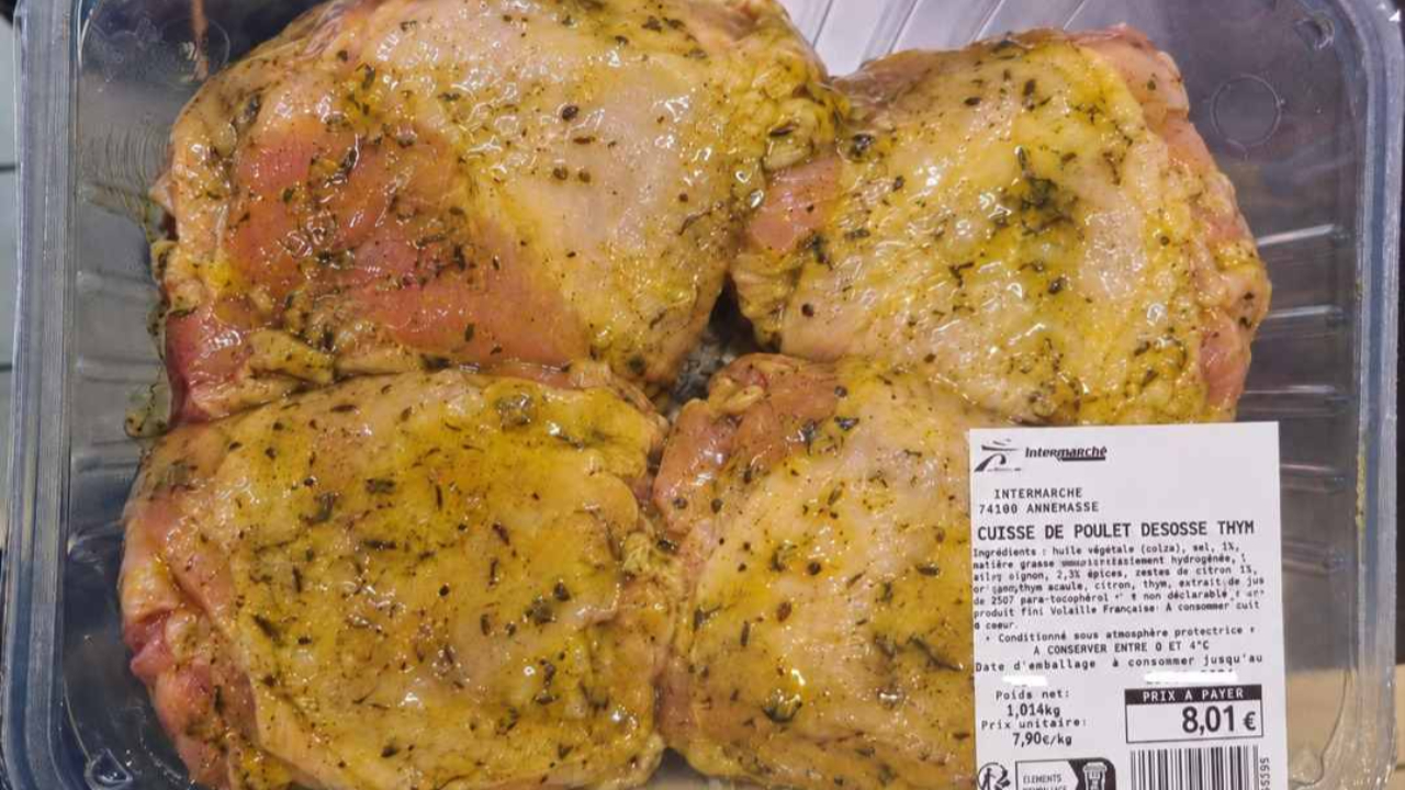 Annemasse : Rappel de produit pour de la salmonelle dans des cuisses de poulet Annemasse : Rappel de produit pour de la salmonelle dans des cuisses de poulet
