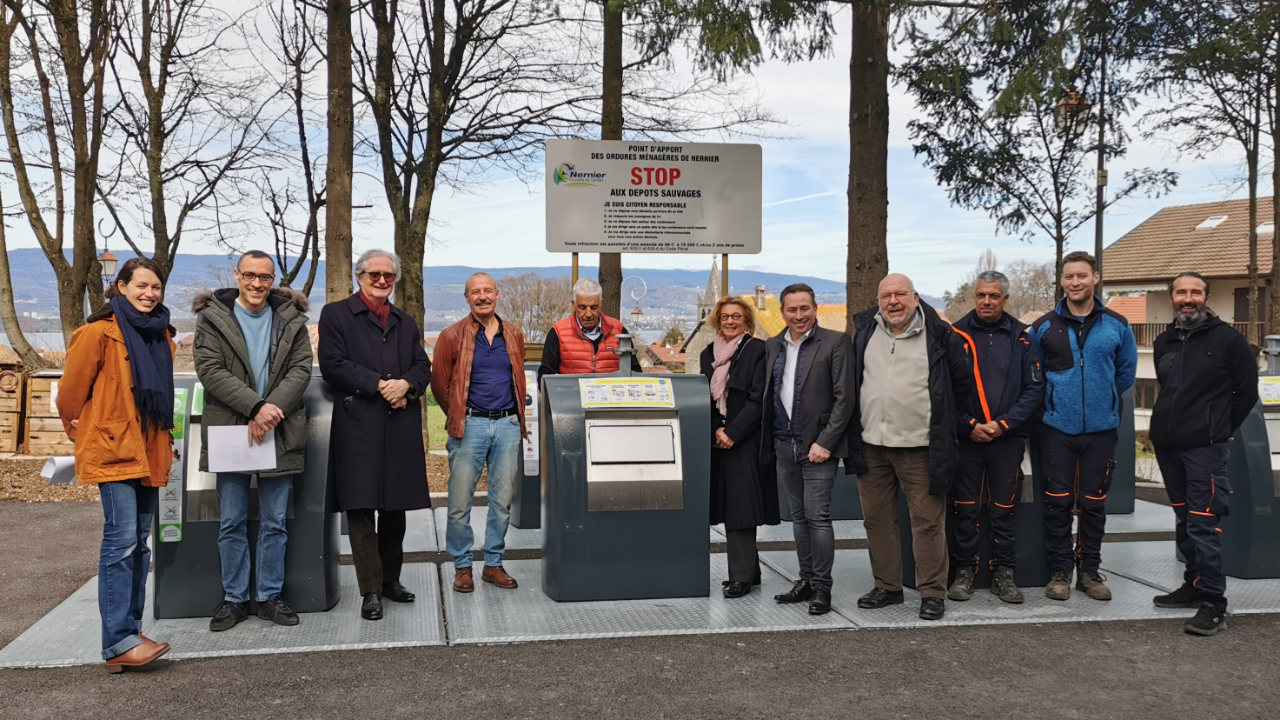 Apports volontaires des ordures ménagères, le dispositif est installé à Chens-sur-Léman, Nernier et Yvoire.