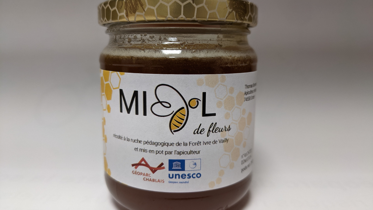 Chablais : Premi&egrave;re r&eacute;colte de miel &agrave; la ruche p&eacute;dagogique estampill&eacute;e G&eacute;oparc
