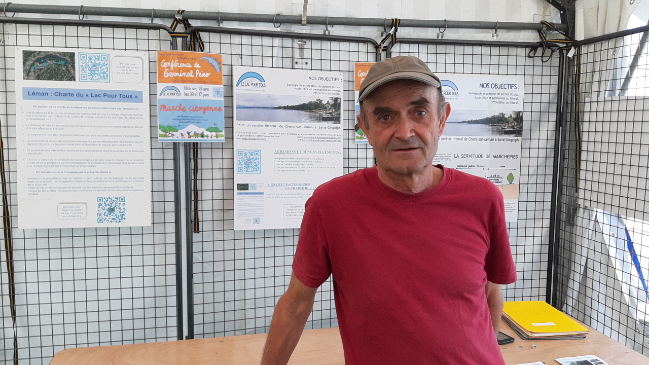 La cr&eacute;ation d'un sentier littoral libre le long du L&eacute;man fran&ccedil;ais, objectif de l'association "Le Lac pour Tous" (interview)