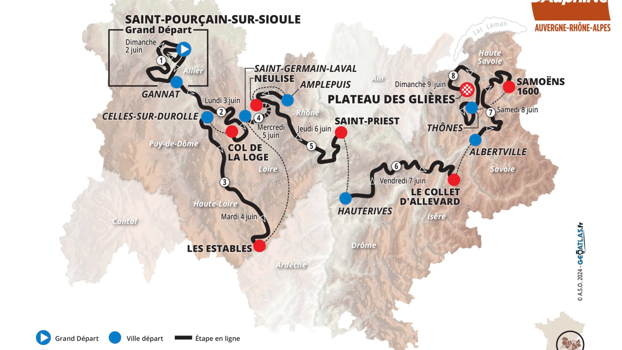 Le Critérium du Dauphiné s’achèvera en Pays de Savoie cette année
