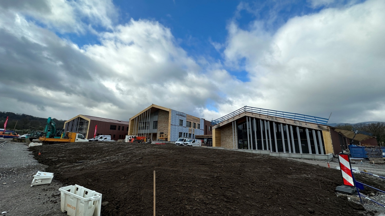 Poursuite des travaux pour le nouveau collège du Vuache à Vulbens