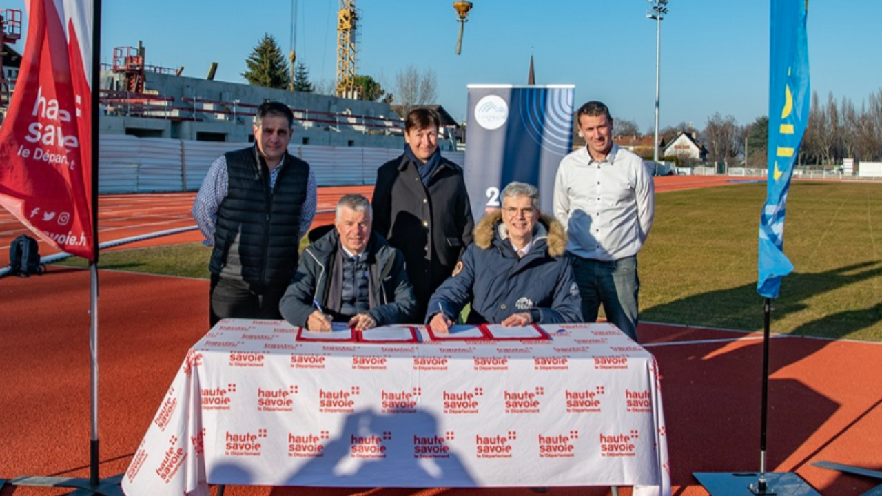 Thonon : Le Conseil départemental soutient les travaux de la nouvelle infrastructure sportive à Vongy