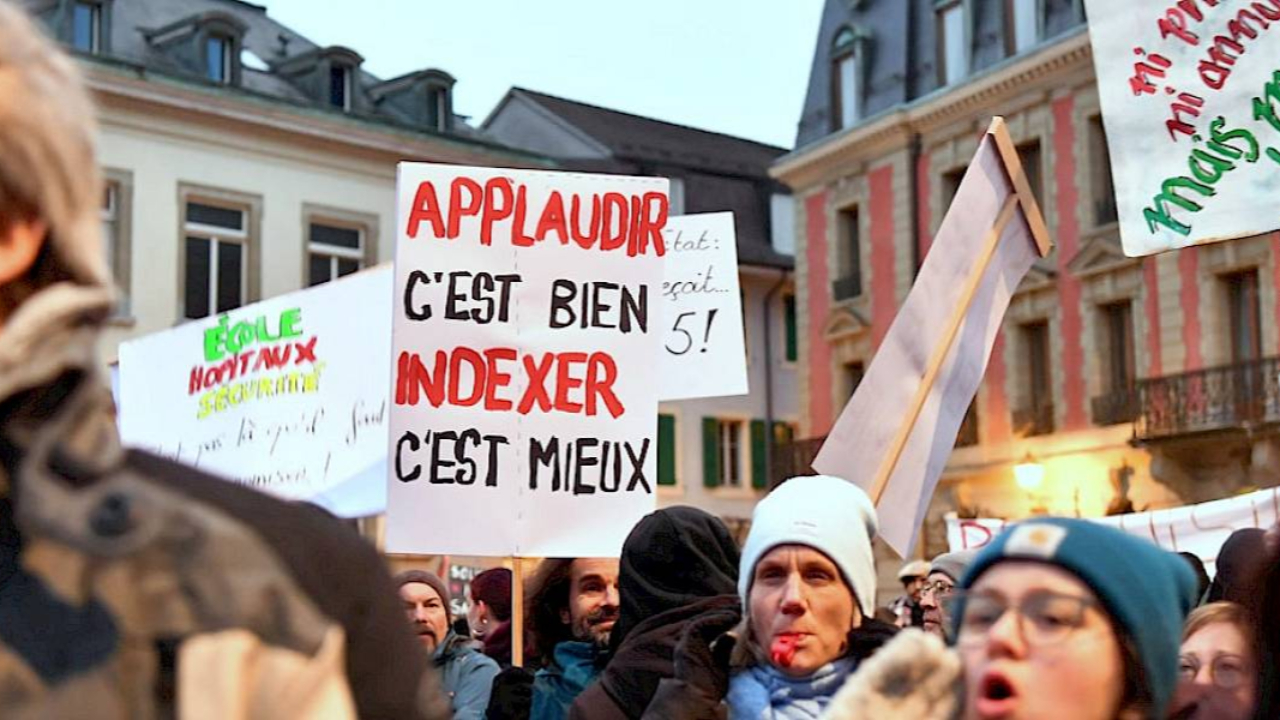 Une manifestation des fonctionnaires à Lausanne ce mardi Une manifestation des fonctionnaires à Lausanne ce mardi
