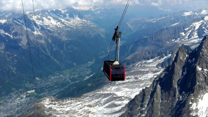 Aiguille du midi: le téléphérique fermé jusqu'au 15 avril inclus