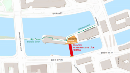 C&rsquo;est parti pour la r&eacute;novation de la passerelle de l&rsquo;Ile &agrave; Gen&egrave;ve