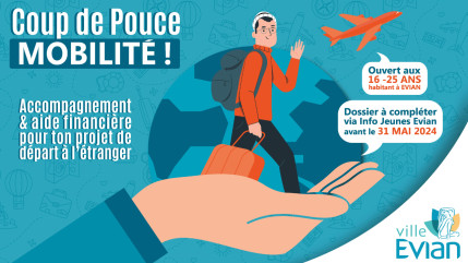 &laquo; Coup de pouce mobilit&eacute; &raquo; : la Ville d'Evian accompagne les 16-25 ans dans leurs projets