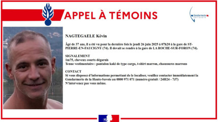 Haute-Savoie : un appel à témoins lancé après la disparition d’un homme de 37 ans à Saint-Pierre-en-Faucigny
