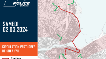 La circulation sera perturbée à Genève ce week-end
