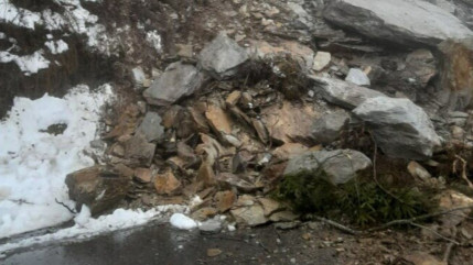 La route entre Champagny et Pralognan la Vanoise fermée La route entre Champagny et Pralognan la Vanoise fermée