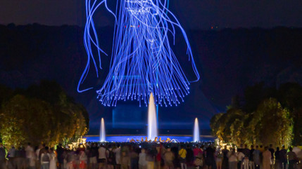 Le « Feu Ô Lac » sur la Rade à Genève lors de l'Ascension