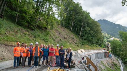 Travaux sur la RD 32 &agrave; Chevenoz