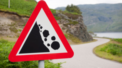 Nouvel éboulement sur la route des Glières en Haute-Savoie
