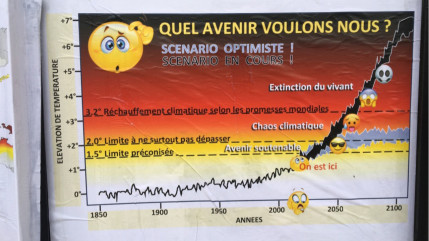 Une action militante écologique dans le centre de Genève