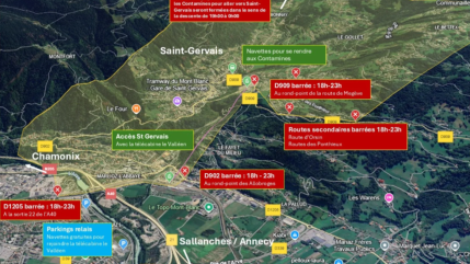 UTMB Mont-Blanc : plusieurs routes ferm&eacute;es autour de Saint-Gervais et des Contamines le 28 ao&ucirc;t